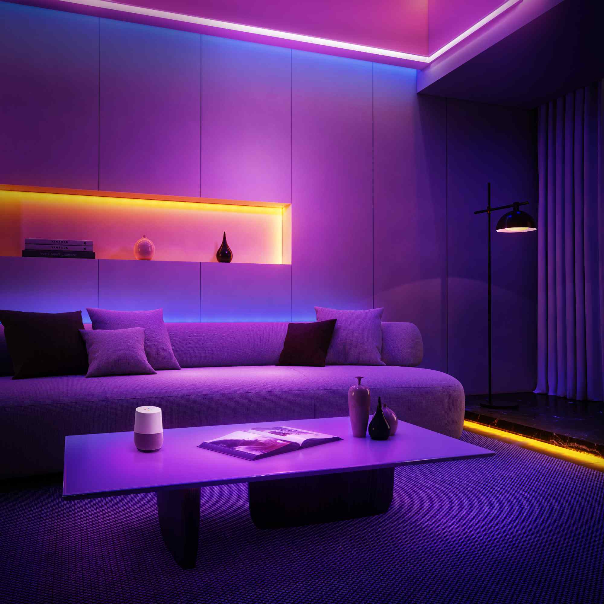 How to put up LED string lights in a room