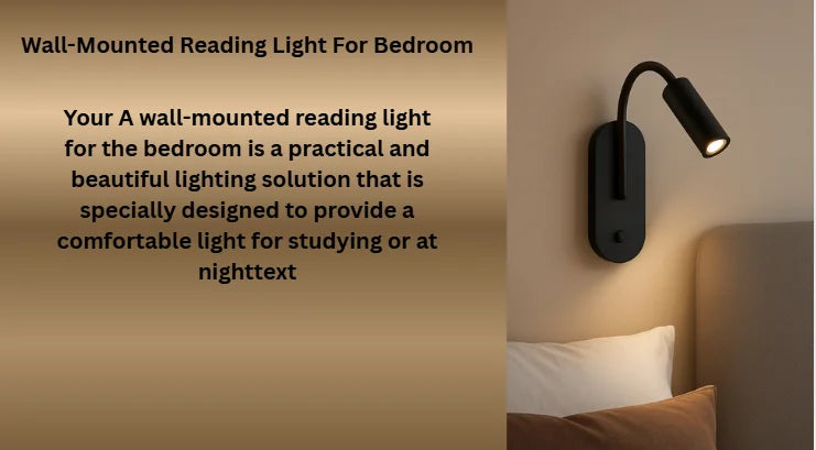 Wall-Mounted Reading Light For Bedroom