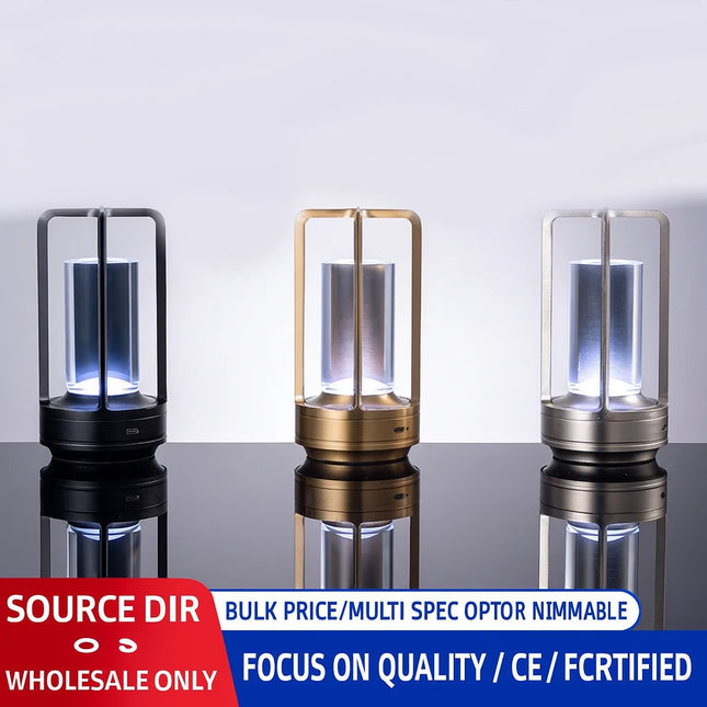 Retro LED Touch Table Lamp – Rechargeable Decorative Atmosphere Light for Bedroom, Bar, Camping, Bedside Use