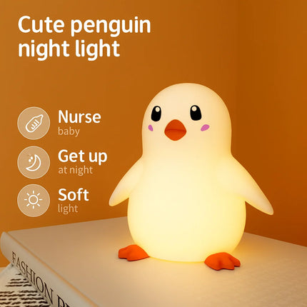 Ocean Whale Patting Silicone Lamp – Baby Feeding Night Light, Eye Protection Bedside Atmosphere Light, USB Rechargeable