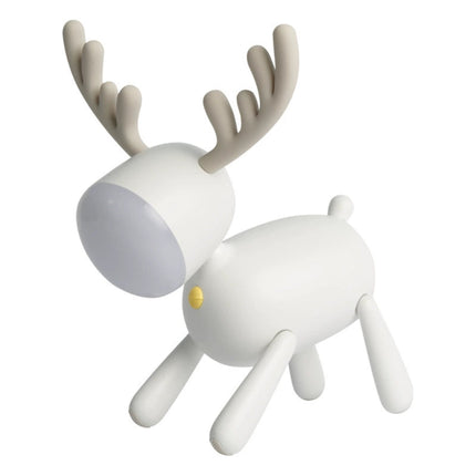 Cartoon Deer LED Night Light USB Rechargeable Silicone Elk Lamp for Kids Study Desk or Bedroom