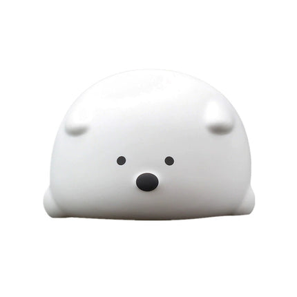 Papa Bear Silicone Night Light LED Pat Lamp Children's Cartoon Bedside Light Remote Control Rechargeable Colorful Creative Lamp