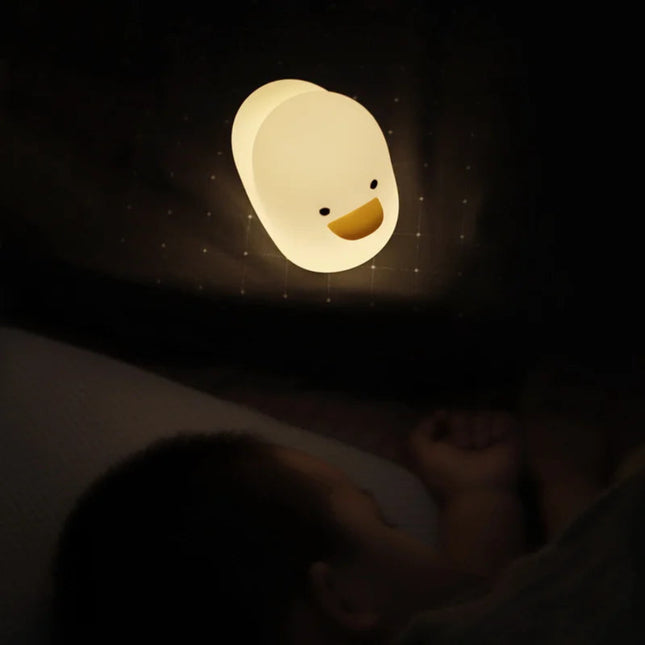 Cute Duck Silicone Night Light USB Rechargeable Children's Sleeping Lamp Creative Bedside Atmosphere Light Novelty Gift