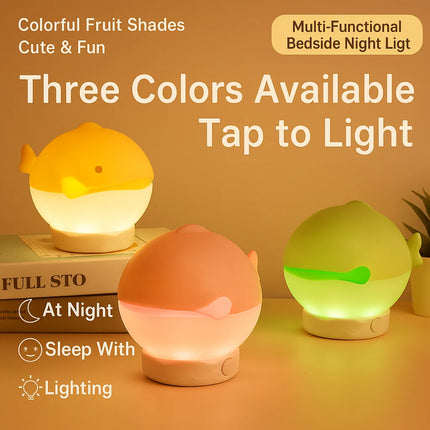 Wooden Fish Night Light – Creative Blessing Whale Lamp, Pat-Controlled Atmosphere Light for Room or Bedroom Decor