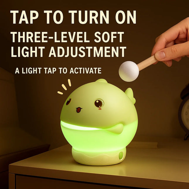 Wooden Fish Night Light – Creative Blessing Whale Lamp, Pat-Controlled Atmosphere Light for Room or Bedroom Decor