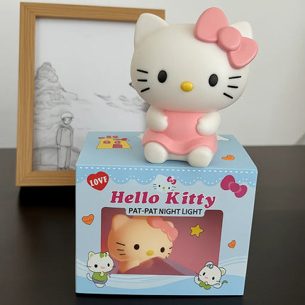 Sanrio Hello Kitty Night Light Pat LightHello Kitty Silicone Night Light Pat Lamp Cute KT Cat Bedside Table Atmosphere Light Birthday Gift for Girls