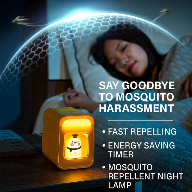 Container Mosquito Repellent Lamp – Silent USB Plug-in Night Light with Timer for Home & Dorm