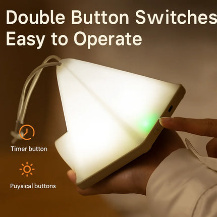 Tent Night Light – Portable Rechargeable Bedside Lamp, Simple Atmosphere Light for Bedroom or Outdoor Camping