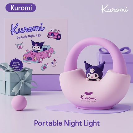 Hello Kitty Handbag Silicone Night Light Rechargeable Pat Lamp Creative Bedside Atmosphere Light for Bedroom and Gifts