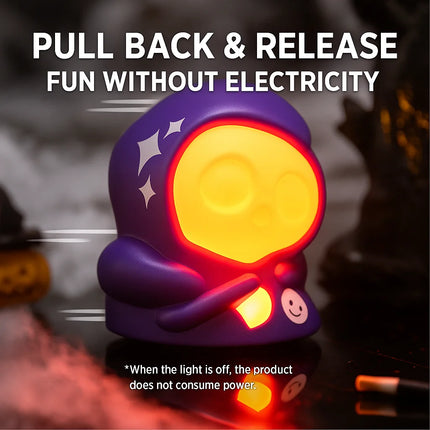 Creative Pull Back Car Night Light Three-Speed Dimming Children's Toy Halloween Decoration Atmosphere Light