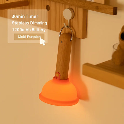 Funny Toilet Suction Night Light – Silicone USB Bedside Lamp for Bedroom Atmosphere