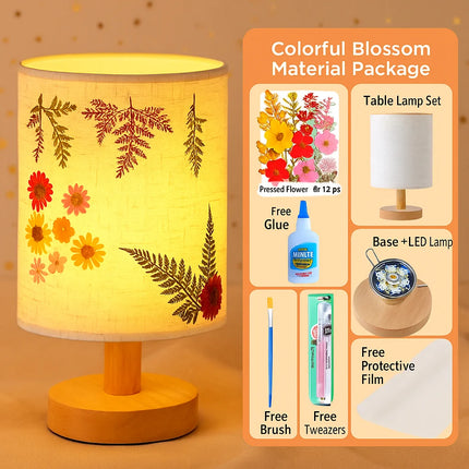 DIY Embossed Table Lamp Kit – Dried Flower Night Light Gift for Mom, Perfect for Mother’s Day