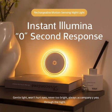 Rechargeable Smart Night Light – Bedroom Sleep Lamp with Induction Sensor