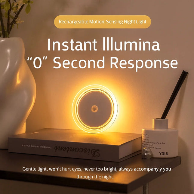 Rechargeable Smart Night Light – Bedroom Sleep Lamp with Induction Sensor