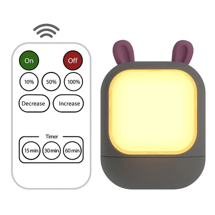 Cute Rabbit Night Light Energy Saving LED White and Warm Light for Living Room Desk Bedroom Dressing Table