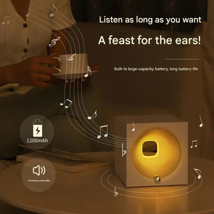 Creative Shuttle Future Night Light LED Rechargeable Stepless Dimming Bluetooth Speaker USB Music Atmosphere Lamp