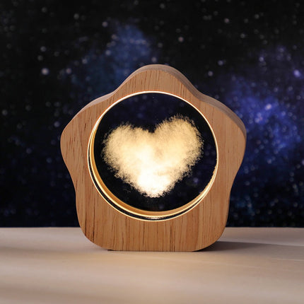3D heart-shaped crystal ball lamp

