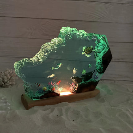 3D turtle LED night light