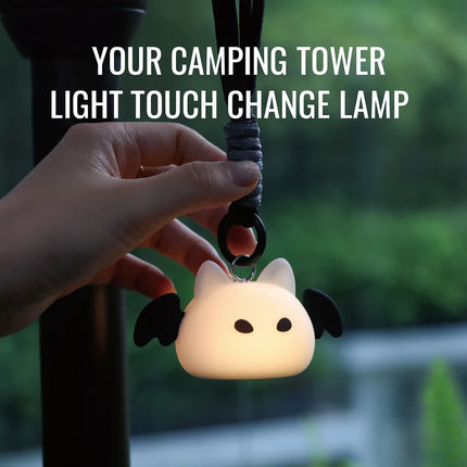 Camping Companion Cartoon Night Light Rechargeable Adjustable Warm Pendant Lamp Cute Gift