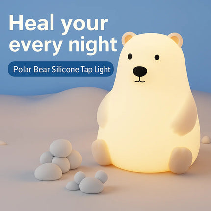 Ocean Whale Patting Silicone Lamp – Baby Feeding Night Light, Eye Protection Bedside Atmosphere Light, USB Rechargeable