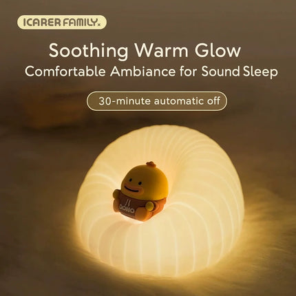 Cartoon Sofa Silicone Night Light Pat Lamp Bedside Bedroom Atmosphere Light with Three-Level Brightness Adjustment