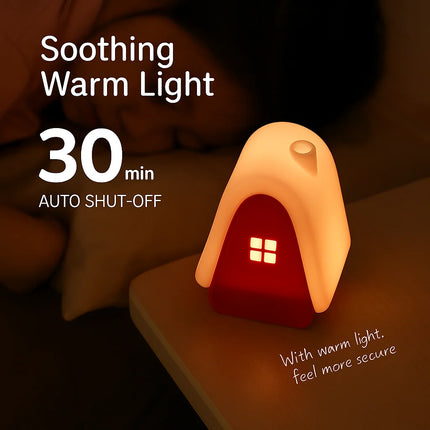 Green Snow House Night Light – Rechargeable Pat Lamp For Kids