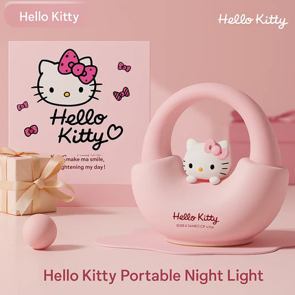 Hello Kitty Handbag Silicone Night Light Rechargeable Pat Lamp Creative Bedside Atmosphere Light for Bedroom and Gifts