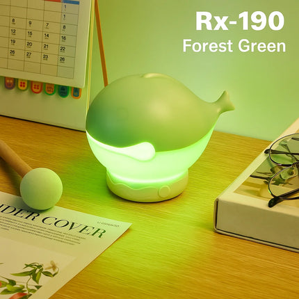 Wooden Fish Night Light – Creative Blessing Whale Lamp, Pat-Controlled Atmosphere Light for Room or Bedroom Decor