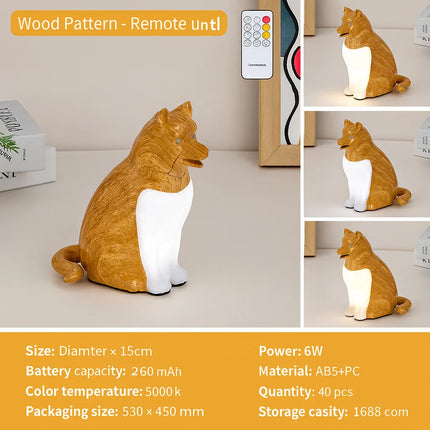 Talking New Lucky Dog Bedside Night Light – USB Charging Decorative Lamp with Sound & Aromatherapy