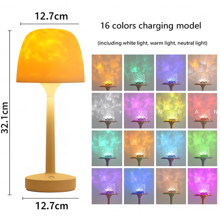 Water Ripple Table Lamp – Romantic Ambient Light with Remote Control