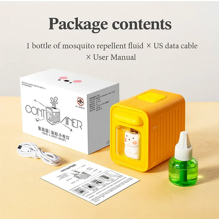 Container Mosquito Repellent Lamp – Silent USB Plug-in Night Light with Timer for Home & Dorm