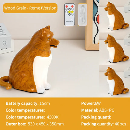 Talking New Lucky Dog Bedside Night Light – USB Charging Decorative Lamp with Sound & Aromatherapy
