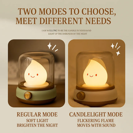 Retro Soft Light Bedside Lamp – Creative Two-Tone Dimmable Night Light for Bedroom & Relaxation