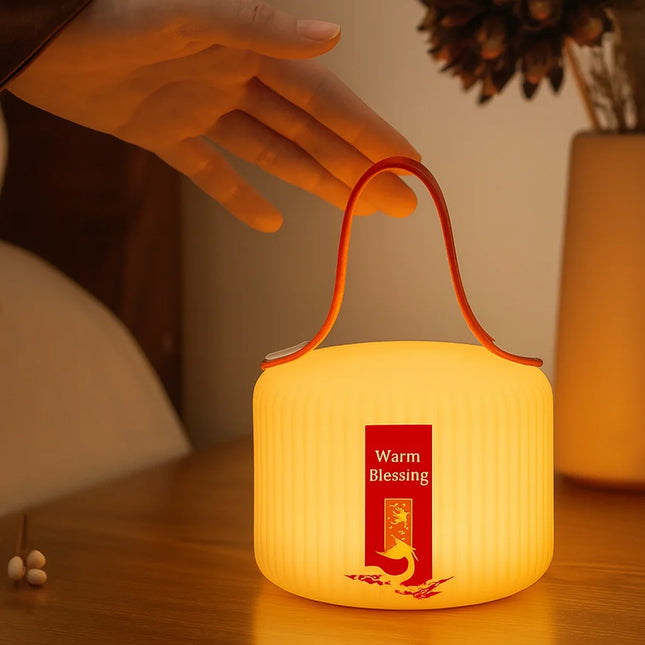 Creative Portable Silicone Lantern Night Light – Rechargeable Bedside Lamp For Cozy Sleep, Perfect Mid-Autumn Festival Gift