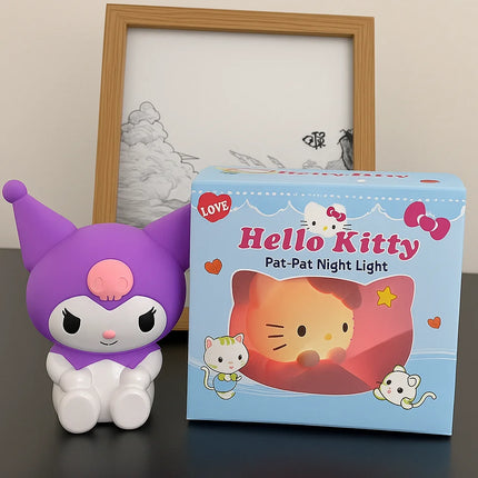 Sanrio Hello Kitty Night Light Pat LightHello Kitty Silicone Night Light Pat Lamp Cute KT Cat Bedside Table Atmosphere Light Birthday Gift for Girls