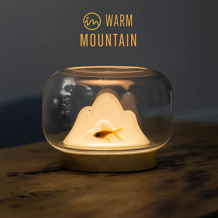 Warm Mountain Lamp Simple Night