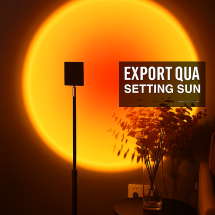 Sunset Floor Lamp – Ambient Lighting for Room & Photography