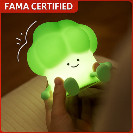 Broccoli Night Light – Rechargeable Portable Table Lamp, Cute Sleep Companion & Bedroom Atmosphere Gift Lamp