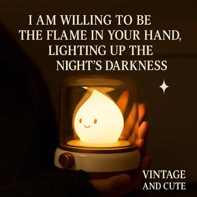 Retro Soft Light Bedside Lamp – Creative Two-Tone Dimmable Night Light for Bedroom & Relaxation