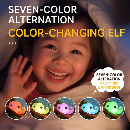 Chameleon Night Light Pat Lamp Colorful Dimming Bedside Lamp Timer LED Creative Children's Gift