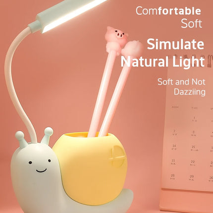 Adjustable snail lamp for study

