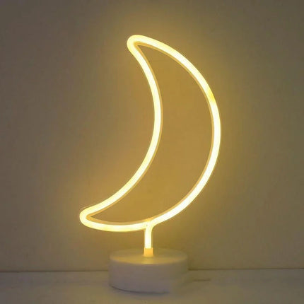 Cross-Border Desktop Neon Light – Decorative Modeling Lamp for Girl’s Room, Festive Atmosphere Night Light Ornament