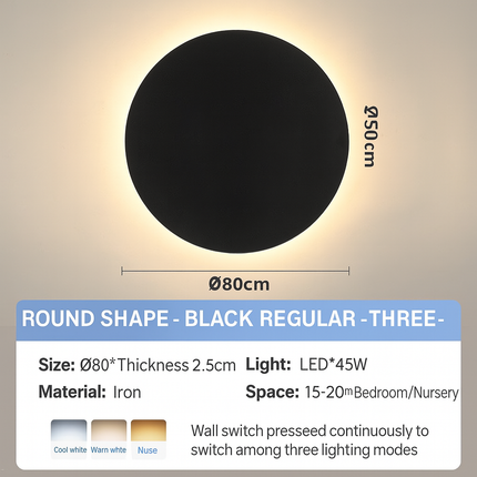 Aluminum round outdoor wall light

