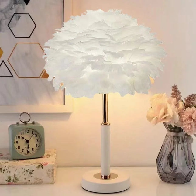 Art Deco Feather Lamp