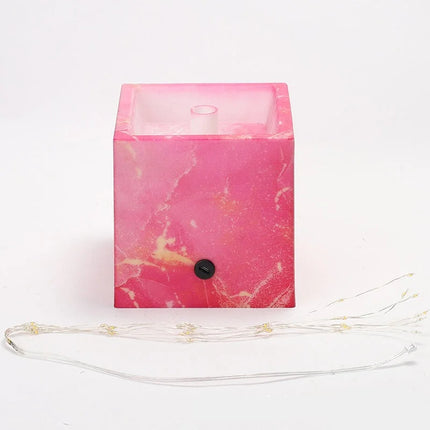 Artisan Marble Floral Lamp