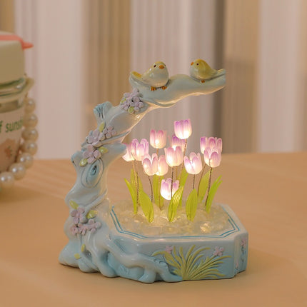 Artistic tulip bird light

