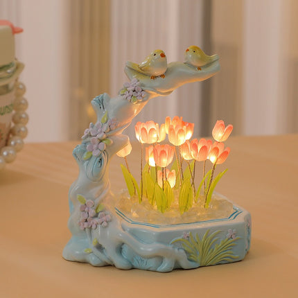 Bird tulip lamp for bedroom

