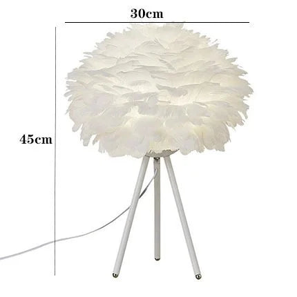 Boho Chic Feather Lamp

