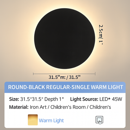 Bronze finish outdoor round wall light

