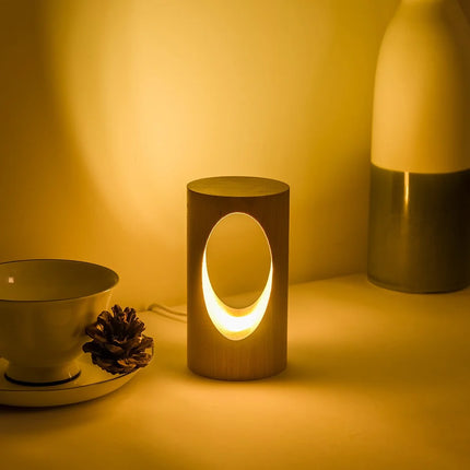 Carved Wooden Night Lamp

